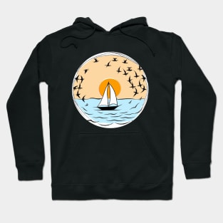 SEA BOAT ART Hoodie